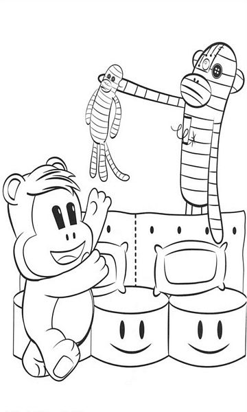 kolorowanka Juliusz Junior malowanka do wydruku małpka Disney z bajki dla dzieci nr 4